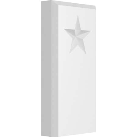 Standard Foster Star Plinth Block With Beveled Edge, 3 1/2W X 7H X 1P